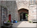 Inside the courtyard of St. Briavels Castle