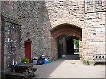 SO5504 : Inside the courtyard of St. Briavels Castle by Jeremy Bolwell