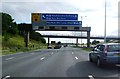 Gantry over the M62 at Unsworth Moss