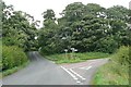 Minor road junction east of Lesbury