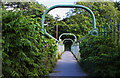 A footbridge over the railway at Doctor