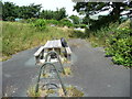 Picnic table outside Llanegryn