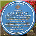 Blue plaque dedicated to Sergeant Ivor Rees VC Llanelli