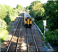 Train for Barry Island in suburban Cardiff