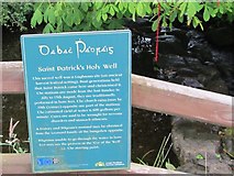 H0739 : Information board at St Patrick's Well, Holywell by Eric Jones