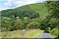 Minor road heading towards Tylwch