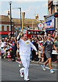 TQ2994 : John Levison carries Olympic Torch in Southgate, London N14 by Christine Matthews