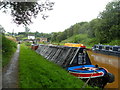 Working Narrow Boat Hadar moored outside the south portal of Harecastle tunnel.