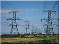 Pylons through Lydd Ranges