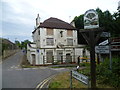 Blue Bell Hill Village sign and disused pub