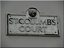 C4316 : Plaque, St Columb's Court by Kenneth  Allen