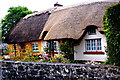 R4646 : Adare Main Street - Yellow, White & Green and White & Red Cottage Dwellings by Joseph Mischyshyn