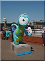TQ3280 : Olympic statue on the South Bank SE1 by Robin Sones