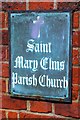 Sign for St Mary Elms