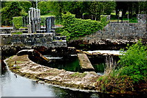 R3377 : .Ennis - Mill Road Bridge - River Fergus - Channel, Cascading Pools, Dams by Joseph Mischyshyn