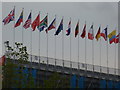 Stratford: flags of the world in the Olympic Park