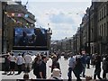 NZ2464 : Big screen at the top of Grey Street by Graham Robson