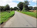 Country road through farmland