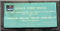 ST3187 : Tablet recording the opening of the George Street Bridge, Newport by Jaggery