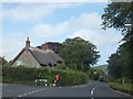 Thatched buildings at junction of Laceys Lane with Rectory Road in Niton