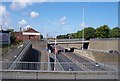 Entrance to Queensway Mersey Tunnel from the A59