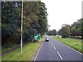 The A59 approach to a roundabout at Hutton