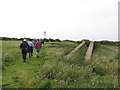 ST2264 : Track past the former radar platform, Flat Holm by Gareth James
