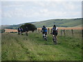 TQ3710 : Cyclists on South Downs Way by Oast House Archive