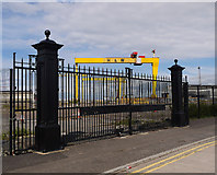 J3574 : Old shipyard gates, Belfast by Rossographer