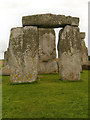 SU1242 : Stonehenge  - "hanging stone" by David Dixon