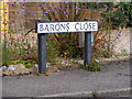 TM3876 : Barons Close sign by Geographer