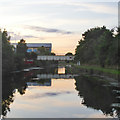 The River Brent, looking upstream towards the Trumpers Way bridge