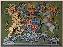 TR1032 : All Saints, Burmarsh - Royal Arms by John Salmon