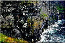 R0491 : Cliffs of Moher - SW Portion near Visitor's Centre by Joseph Mischyshyn
