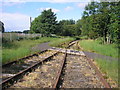 NO4521 : Disused railway siding by Sandy Gemmill