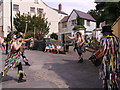 Carreg Las dancing by town twinning gardens