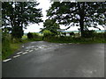 The roads to New Cross and Llanfihangel-y-Creuddyn