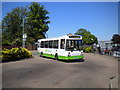 Bus reversing out of Newmarket bus station