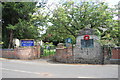 Churchyard entrance and war memorial, Caunton