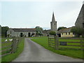 Ashleworth Court and church