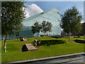 SJ8398 : Cathedral Gardens and The National Football Museum by David Dixon