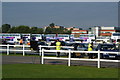 Bus shuttle stop and car park for Eton Dorney