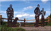 SK4481 : Statues on the Trans Pennine Trail by Graham Hogg