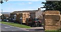 Unloading straw at Grange Farm