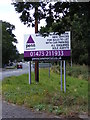 TM2241 : A1156 Felixstowe Road & For Sale board by Geographer