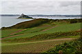 Field of cabbages with view over St. Michael