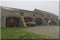 The Lundy Island shop and fire engine