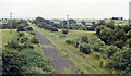 Track-bed of railway at Crosshouse towards Kilmarnock, 1986