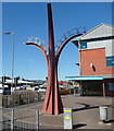 Sheep Tracks sculpture, Craven Arms