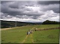 Threatening clouds gather over the Bronte Way